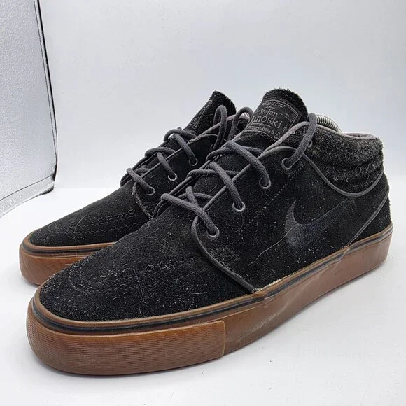 Nike SB Zoom Stefan Janoski Mid Mens Size 9 Black Brown Sneaker Shoes Casual
